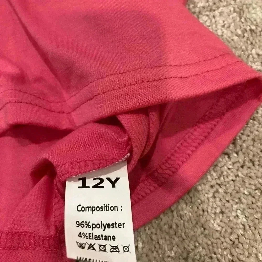 New Girls Graphic Tee “Positivity” Pink Top Sz. 12y NWOT - Picture 2 of 2